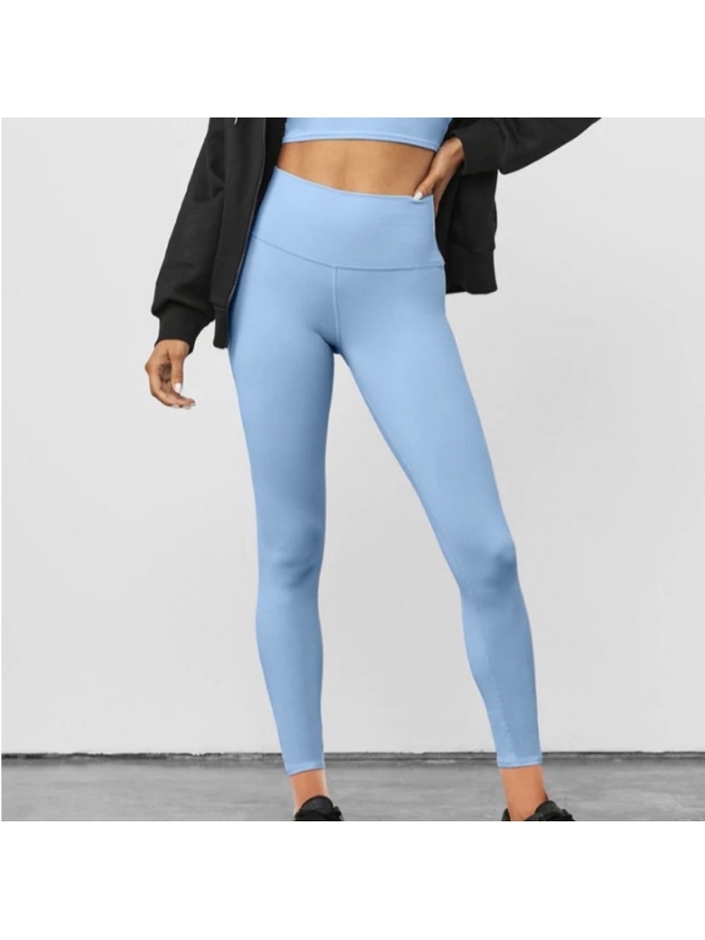 Alo Airbrush 7/8 High-Waist Light Blue Leggings